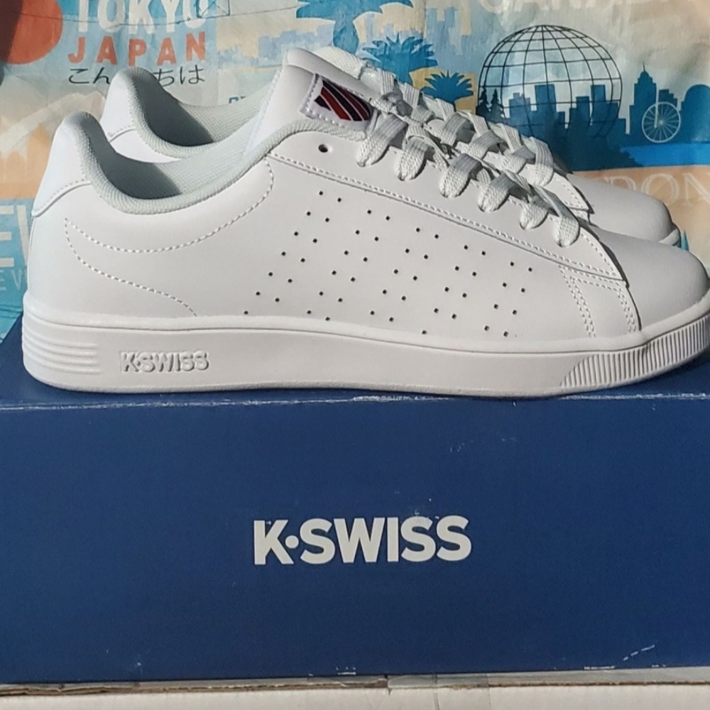 Kswiss Court Casper Casual Shoe Size 7 Mens- White